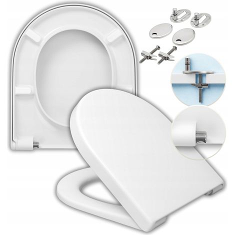 Duravit  Abattant WC Duroplast - 37x43 cm - Blanc Classique - Antibactérien - Mécanisme Doux