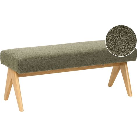 Bench TAMRE Boucle Green/ Light Brown