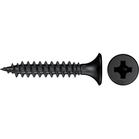 Fischer 1.000x  vite rapida  3,5 x  25  testa a  trombetta fosfatata  filettatura fine  impronta a  croce PH  - 040512 (1/2)