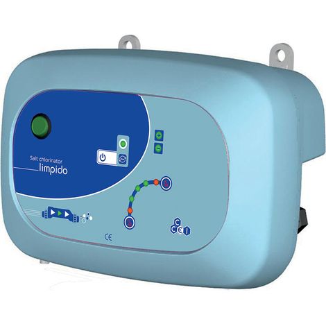 Ccei – Électrolyseur de sel Limpido 60 m³ – Cellule autonettoyante X-CELL – Programme CHOC pour désinfection rapide – Interface simplifiée