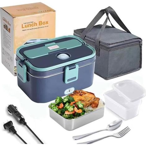Lunch Box Chauffante - AUDBURN - Modèle Électrique - 1.8L - 60W - Acier Inoxydable - Bleu (1/4)