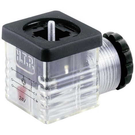 Connecteur d'électrovanne avec affichage de fonction (type A) HTP G1TU2L01 transparent Pôle:2 + PE 1 pc(s) S503491 (1/5)