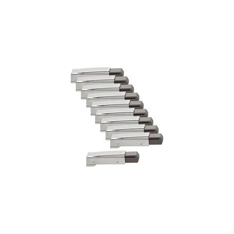 Support de charnière Clip-Top pour butée d'angle 10 pièces, argenté, longueur : 80 mm (1/5)