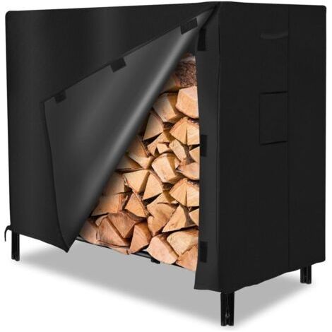 Housse de protection imperméable en tissu Oxford 600D pour meubles de jardin , pour support à bois de chauffage extérieur , 48 x 42 x 24 pouces (1/4)