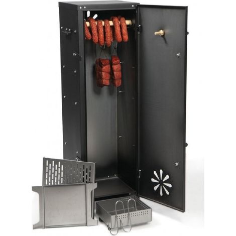 Fumoir de jardin Berlin 110 cm – Thermomètre intégré – Contrôle de température – Fumage viande, poisson, fromage – Fabrication européenne – Farmcook
