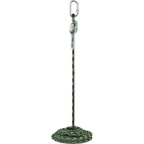 Support d'assurage RG500, Ø 12mm, 10m Honeywell Safety en Coton, polyester, Noir/Vert ( Prix pour 1 )
