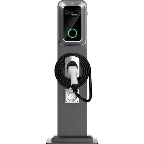 JATRHG K1 kit borne de recharge S1 wallbox 11kw 16A Triphase câble 8M véhicules électriques avec Poteau de support +prise renforcée étanche (1/5)