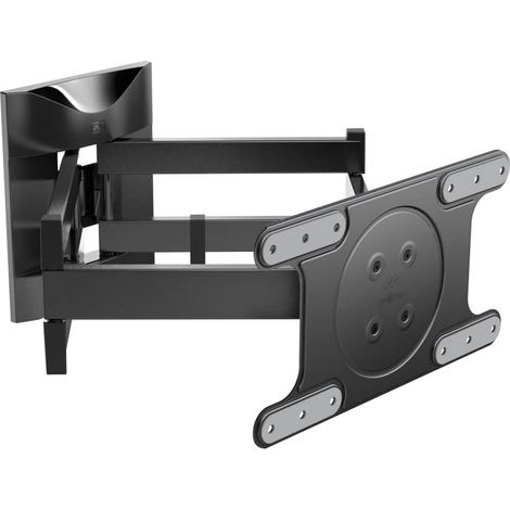 Support TV Mural Double Bras et Double Rotation, Support pour TV OLED de 40" à 82", Support VESA 200-300-400x200, portée 55 kg, Noir (1/5)