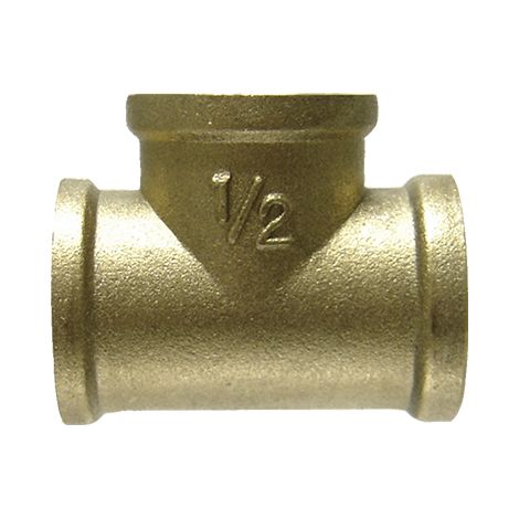Conexión tipo T fabricada en latón h-h-h 3/8” 38600 (1/2)