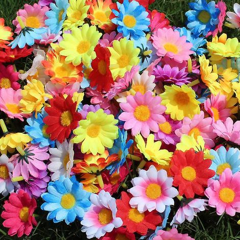 100pcs Ttes De Tournesol Mini Fleurs Gerbera Marguerite Artificielle Decorative Plante En Soie Pour Maison Jardin Bureau Dcoration Fte De Mariage (1/5)