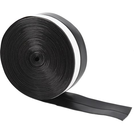 Bande d'étanchéité adhésive 5m x 25mm pour isolation phonique et anti-poussière portes/fenêtres (Noir)