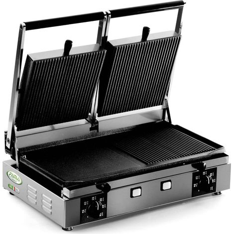 Grill panini rainuré double - Fama