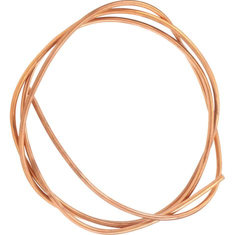Jeffergarden Bobine flexible en tube de cuivre C1100 T2 de 2 m adaptée aux climatiseurs et réfrigérateurs avec un diamètre extérieur de 6 mm et un diamètre intérieur de 5 mm (1/4)