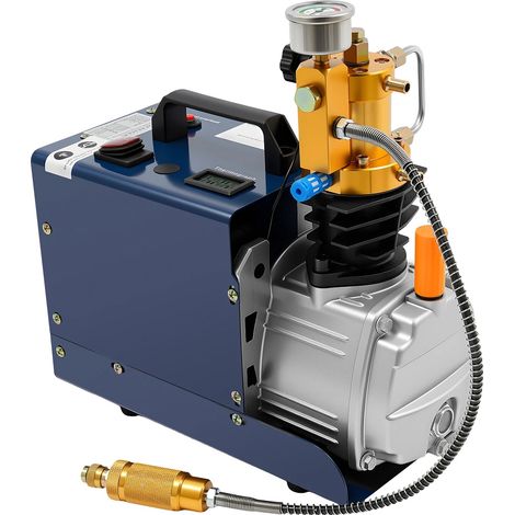 Compresseur d'air, haute pression 30MPa, déplacement de 80L/min, Bleu (1/2)