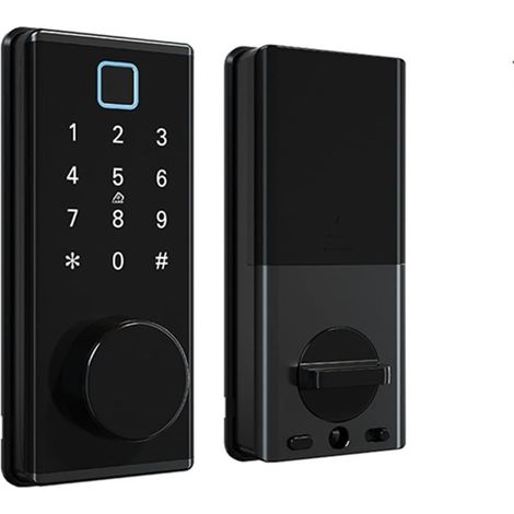 Serrure de porte intelligente 5 en 1 serrure intelligente entrée sans clé empreinte digitale mot de passe carte IC clé pêne dormant TTLock Bluetooth serrure de porte automatique for bureau à domicile (1/5)