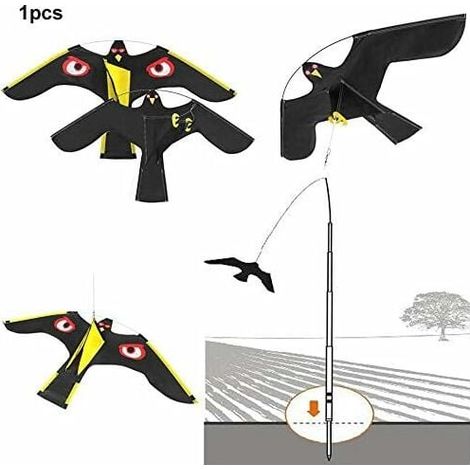 Flying Hawk bird scarer: repellent kite to protect home garden and yard - farmhouse decoration