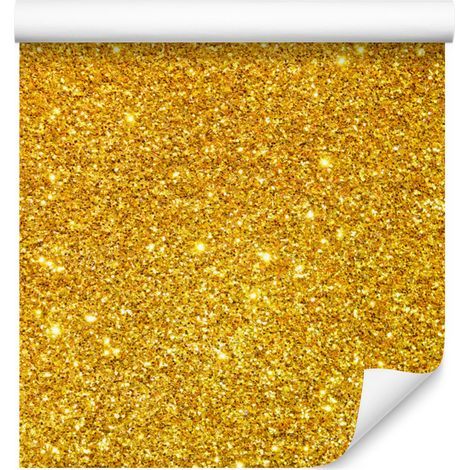 Papier peint à paillettes or et jaune pour salon et chambre 50x1000 cm (1/5)