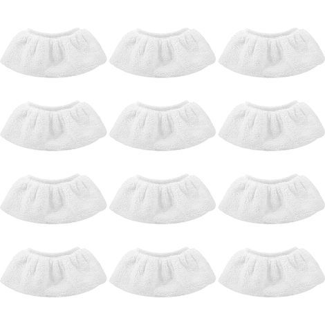 12 Pièces Bonnettes Microfibre,Lingettes Accessoire pour Nettoyeur à Vapeur, Compatibles avec la Majorité des Nettoyeurs à Vapeur, ,Lavables et Réutilisables (1/5)