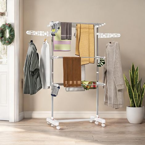 Porte-manteau alb en oțel inoxidabil ABS 142 x 55 x 152 cm (1/5)