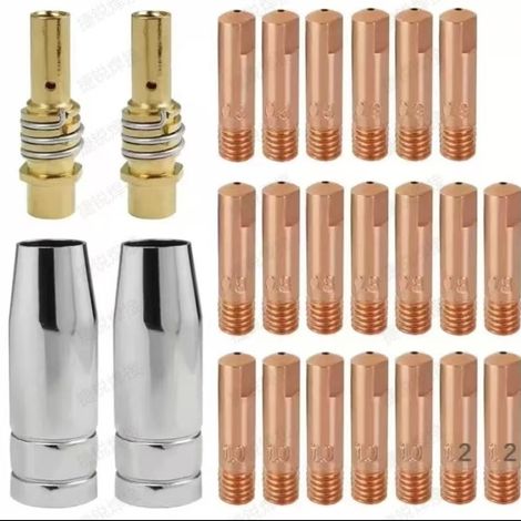 MB15AK Pointe de Contact M6 Porte-embouts Difuseur Buse Gas Conique Embouts 24pcs 0,6mm 0,8mm 0,9mm 1,0mm 1,2mm Cuivre (1/5)