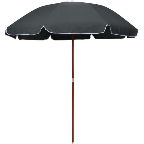 Ombrellone con palo in acciaio 240 cm antracite 020008100