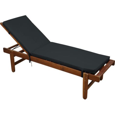 Douceur D'Intérieur – Matelas bain de soleil extérieur Hawai 60x190 cm – Garnissage mousse douce – Tissu polyester déperlant – Liens de maintien pour installation facile