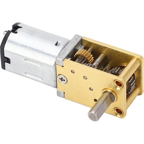 Moteur Réducteur DC 12V Miniature à Engrenage avec Arbre Simple et Support 381RPM Rapport 42:1 (1/5)