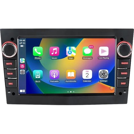 Autoradio, Touchscreen, Multi-Geräte-Kompatibilität, kompatibel mit Opel Vauxhall Astra H G J Zafira B Corsa C Antara Vectra, V1 (2+32G) Schwarz (1/2)