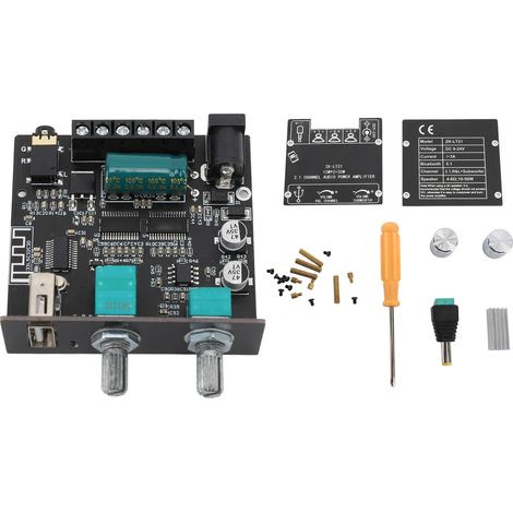 Amplificateur Bluetooth 2.1 canaux Toivize module audio 15W+15W+30W pour enceintes passives (1/5)