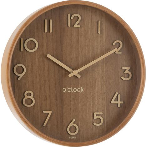 Horloge Murale en Bois "Marion" 30cm Marron (1/3)
