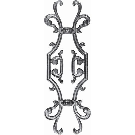 Deco Fer Forge – Frise en fonte double face 380mm – Élément décoratif pour appui de fenêtre ou garde-corps – Résistance à la corrosion