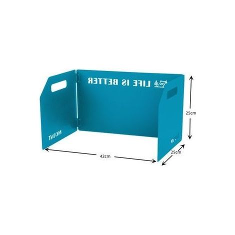 Pare-vent pliable pour poêle d'extérieur avec sac de rangement (Azure) (1/5)