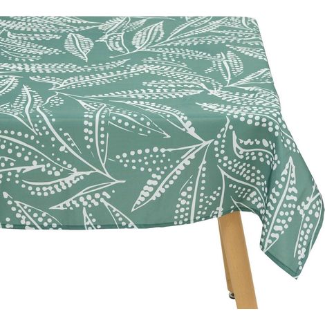 Tovaglia tropicale 240x140cm stampa foglie verde oliva - Atmosphera créateur d'intérieur (1/3)