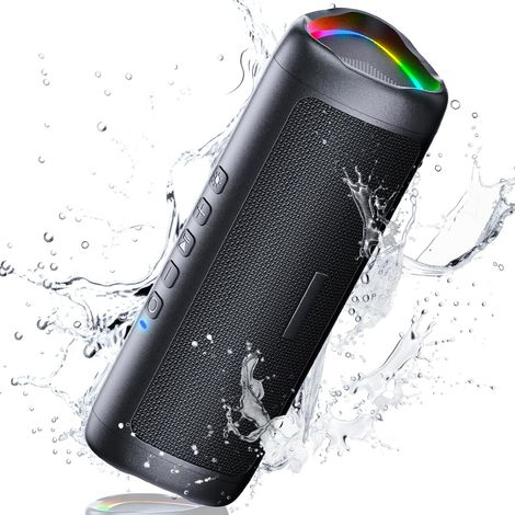 Enceinte Bluetooth 5.3 Portable 30W,Haut-Parleur Sans Fil avec TWS,24h Autonomie,Étanche IPX5,LED RGB,Stéréo HD,Appel Mains Libres,Idéale Fête et Extérieur (1/5)