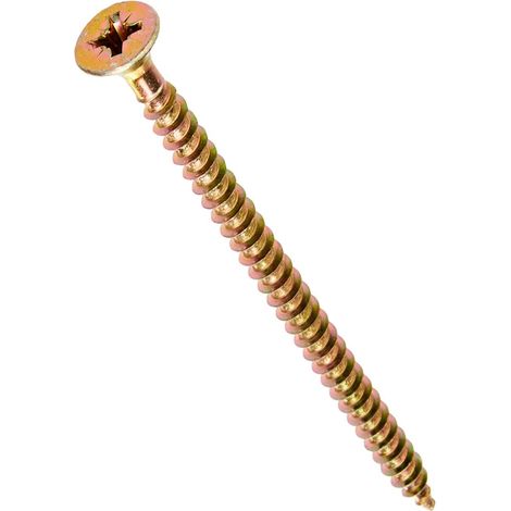 ForgeFix MPS580Y Multi-Purpose Pozi Compatible Screw CSK ST ZYP 5.0 x 80mm Box 100 FORMPS580Y