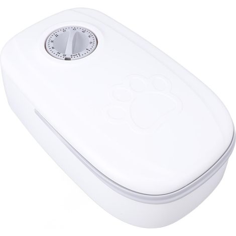 Mangeoire Automatique Pour Animal De Compagnie Chronométré Maintenir La Fraîcheur Bol De Nourriture Sèche Et Humide Pour Minuterie Chiens Chats Gris (1/5)