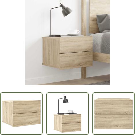 vidaXL Coffre - Table de chevet chêne sonoma 40x30x30 cm Bois d'ingénierie (1/5)