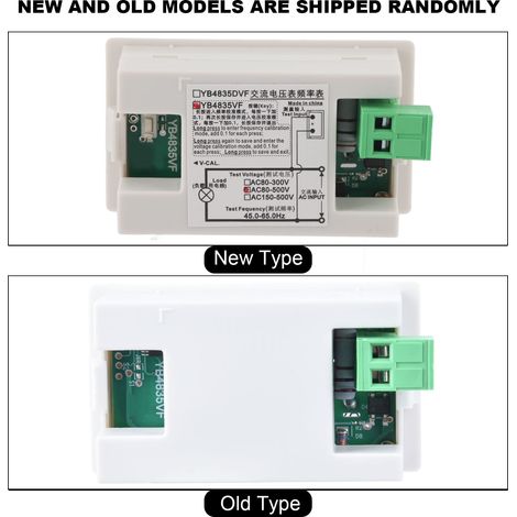 Voltmètre et fréquencemètre numérique YB4835VF à double affichage pour générateur 220 V/380 V 50 Hz (1/5)