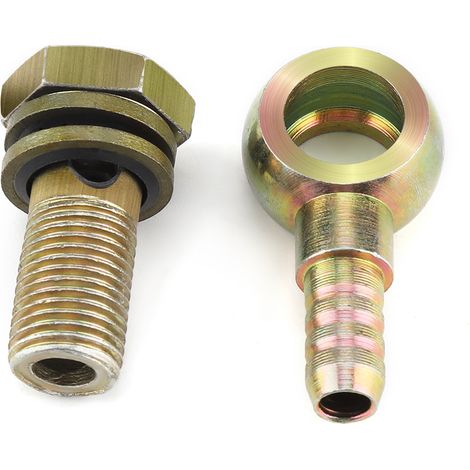 Paire d'adaptateurs M12 x 1,25 mm pour refroidisseur d'huile moto, bouchon à rotule M8, raccords de réfection. (1/5)