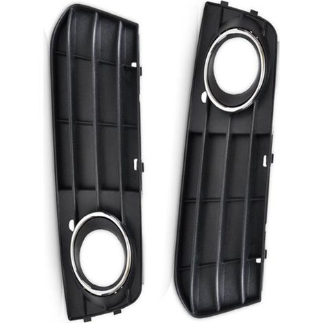 color: Black Material: ABS Car bumper ventilation grille (right) suitable for Audi. (1/4)