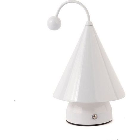 Lampe de table blanche décorative en forme de sapin de Noël, rechargeable, lumière d'ambiance à intensité variable (1/5)