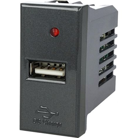 Modulo Caricatore USB 5V 2,1A Nero Compatibile Bticino Axolute (1/3)