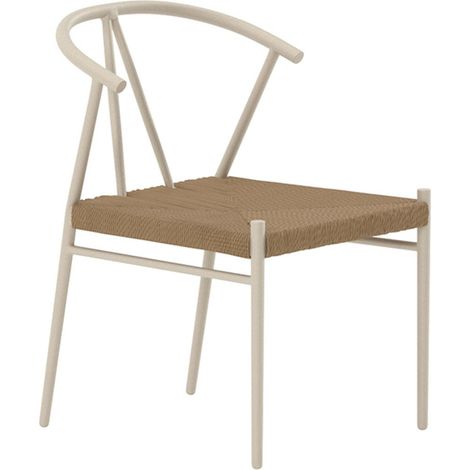 Chaise en Rotin "Alfons" 72cm Beige (1/3)