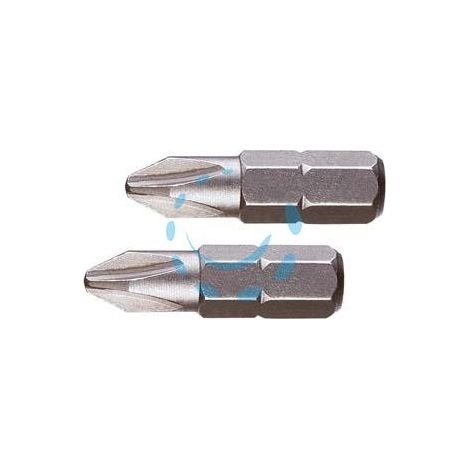 INSERTI A CROCE PHILLIPS IN BLISTER PER AVVITATORI MM.25 - mm.25 PH 1 in blister 2pz.
