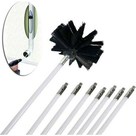 Brosse de cheminée sèche-tuyau brosse brosse de nettoyage brosse de nettoyage hotte de nettoyage huit pôles + tête de brosse 60010m carton kraft