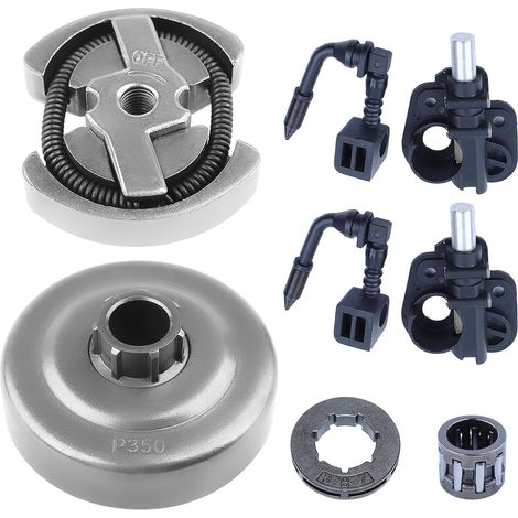 Kit pompe à huile et tambour d'embrayage 3/8" 7T Adefol pour Husqvarna Poulan 1900 1950 1975 2050 2055 2075 2150 2175 2250 PP220 PP260 Pièce de tronçonneuse pour 530071259, 530017061, 530014949, 53006 (1/5)