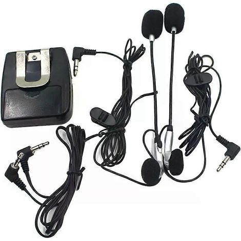 Écouteurs intra-auriculaires pour casque de moto, intercom filaire pour casque de moto, haut-parleurs pour pilote et passager. (1/4)