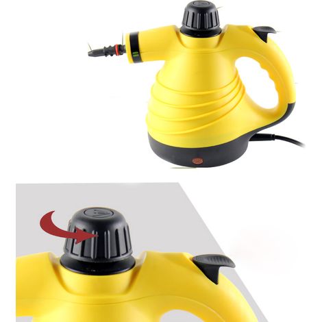 Nettoyeur Vapeur Haute Température Portatif Multifonction Jaune pour Cuisine, Élimination des Graisses, Prise UE (Usage Domestique) (1/3)