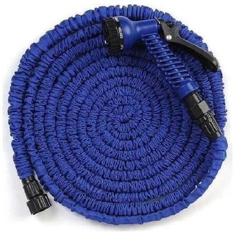 pair TUYAU EXTENSIBLE 30 M DOUBLE LATEX+pistolet 7 jets