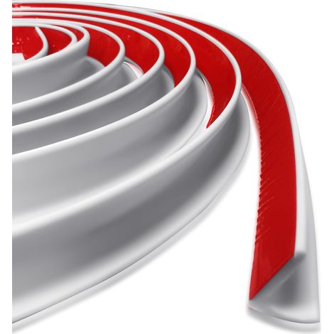 J Shape Gutter - Self Adhesive Backing - Fits All Types of Cars, Trucks, and Yachts (White, 5M) (1/5)